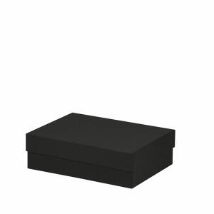 Kartonage 20x26x8cm  Boxline schwarz, rechteckige Geschenkschachtel,, genaue Maße: 196 x 264 x 80 mm, Rössler