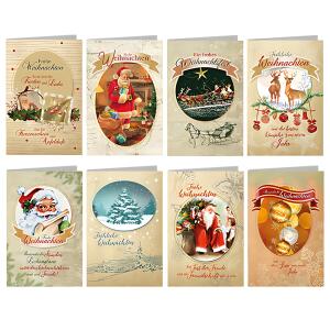Glückwunschkarten 100er Weihnachten, 8-fach sortiert 4017703039455