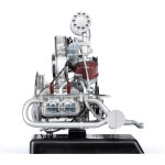 Volkswagen Bulli T1  4-Zylinder-Boxermotor, 200 Teile, transparentes Funktionsmodell, mit Handbuch,, Original Motorsound, Maßstab 1:4, ab 14 Jahren, Franzis
