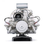 Volkswagen Bulli T1  4-Zylinder-Boxermotor, 200 Teile, transparentes Funktionsmodell, mit Handbuch,, Original Motorsound, Maßstab 1:4, ab 14 Jahren, Franzis