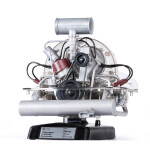 Volkswagen Bulli T1  4-Zylinder-Boxermotor, 200 Teile, transparentes Funktionsmodell, mit Handbuch,, Original Motorsound, Maßstab 1:4, ab 14 Jahren, Franzis