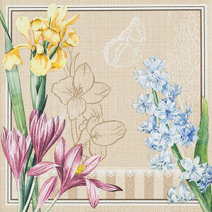 Serviette 33x33cm FSC-MIX  Spring Scene, 3-lagig, 20 Stück, Home Fashion