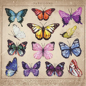 Serviette 33x33cm FSC-MIX  Papillons, 3-lagig, 20 Stück, Home Fashion