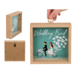 OOTB Holz-Spardose Hochzeitskasse im Rahmen