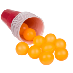 OOTB Beer Pong m. Holz-Ablage inkl. 12 Becher und