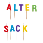 OOTB Geburtstagskerze "Alter Sack"/"Alte Schachtel"