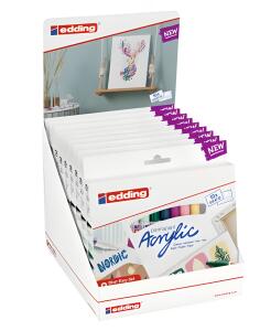 Edding Acryl-Sortimentsdisplay 9er-Display sortiert