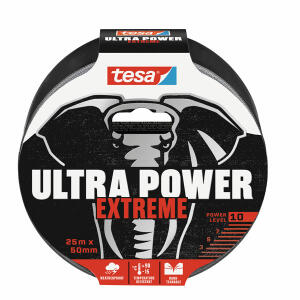 TESA Reparaturband Ultra Power Extreme - 25 m x 50 mm, schwarz
