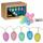 Lichterkette Ostern Flower 10LED 6cm, für Innen, bunte Eier, 6h-Timer
