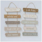 Deko Schild Lake Rules  28x55cm Holz 2fach