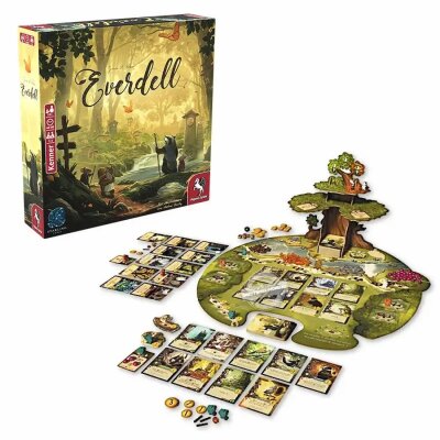 Pegasus Kinderspiel  Everdell, Städtebau- und Worker-Placement-Spiel,, für 1 bis 10 Spieler, Spieldauer 40-80 min, ab 10 Jahren