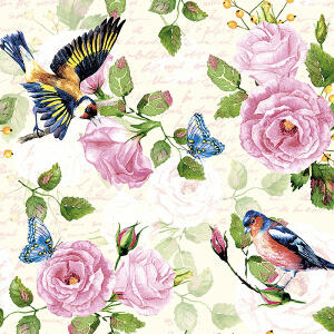 Serviette 33x33cm FSC-Mix  Vintage garden