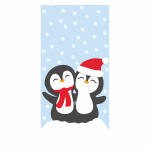 Motivtaschentuch FSC-Mix  Penguin Santas, 3-lagig, 10...