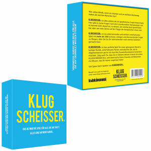 Pegasus Partyspiel  Klugscheisser blau, Spiel für Fans von sinnlosem Wissen und schrägen Fakten,, ab 2 Spieler, Spieldauer 10-120 min, ab 12 Jahren