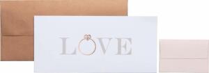 Gutscheinkarte 11x23cm  Danao weiß, für Geschenkkarten, Stewo