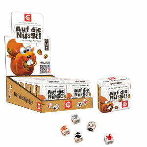 Gamefactory Auf die  Nüsse Würfelspiel, ab 8 Jahren, Carletto