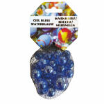 Glasmurmeln Kristal 21er  20/16mm + 1/25mm hellblau