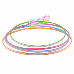 Hula Reifen Outdoor Fun  Glitzer 4fach sortiert, in den Durchmessern 65cm, 69cm, 73cm, 77cm erhältlich,, mit Granulatfüllung, ab 3 Jahren, Johntoy,