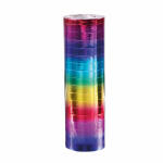 Luftschlangen 4m 2er  Regenbogen metallic, aus Papier