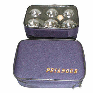 Boules Spiel in Tasche  6 Metallkugeln