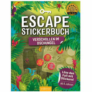 Escape-Stickerbuch  Verschollen im Dschungel, Buch von Philip Kiefer, ab 8 Jahren, ars Edition