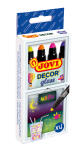 JOVI DECOR glass NEON Wachsmalstifte 4er Schachtel, Neon Farben sortiert