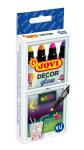 JOVI DECOR glass NEON Wachsmalstifte 4er Schachtel, Neon Farben sortiert