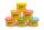 JOVI Soft Dough BLANDIVER Knetmasse 6er Kasten, 460g Dosen, Neon Farben