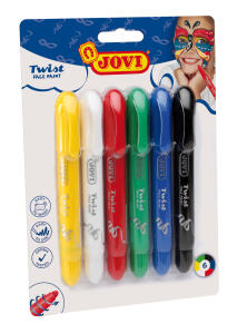 JOVI Twist FACE PAINT 6er Blister, farbig sortiert