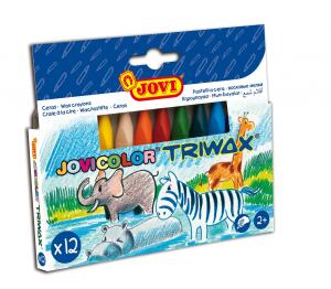 JOVI JOVICOLOR TRIWAX 12er Schachtel, farbig sortiert