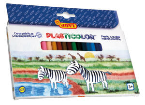 JOVI PLASTICOLOR Plastikfarbstifte 24er Schachtel, farbig sortiert
