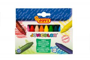 JOVI JOVICOLOR Wachsstifte 12er Schachtel, farbig sortiert