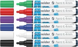 Schneider Acrylmarker Paint-It 320 4mm Etui Set1 6 Stück sortiert