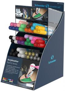 Schneider Acrylmarker Paint-It 320 4mm sort Display 52 Stück D