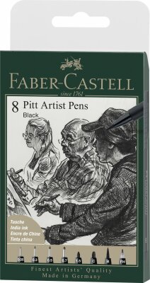 Faber Castell Tuschestift Pitt Artist Pen 8er schwarz
