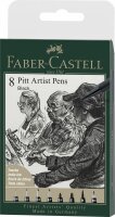 Faber Castell Tuschestift Pitt Artist Pen 8er schwarz
