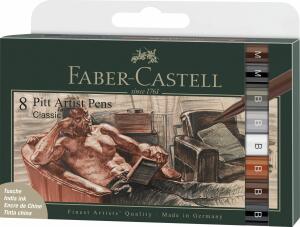 Faber Castell Tuschestift Pitt Artist Pen 8er Classical