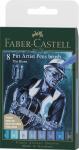 Faber Castell Tuschestift Pitt Artist Pen 8er Blues