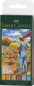 Faber Castell Tuschestift Pitt Artist Pen B 6er Harvest