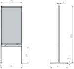 Stellwandtafel transparent NOBO 1915558 78x206cm