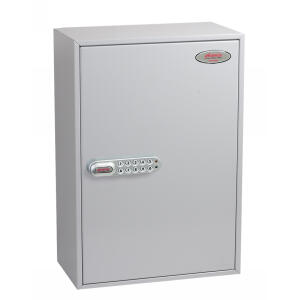 PHÖNIX SAFE Schlüsselschrank Elektronikschloss - 200 Haken, 380 x 550 x 140 mm, grau