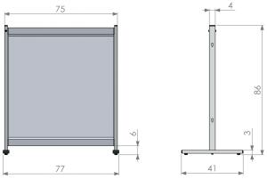 Tischteiler 770x860mm transparent NOBO 1915547
