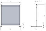 Tischteiler 770x860mm transparent NOBO 1915547