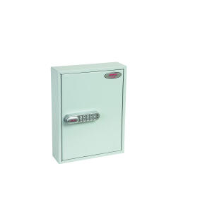 PHÖNIX SAFE Schlüsselschrank Elektronikschloss - 42 Haken, 270 x 350 x 80 mm, grau