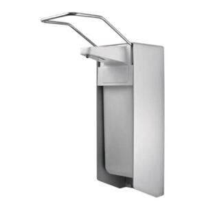 TEMDEX Desinfektionsmittel- & Seifen-Spender mit langem Armhebel - 1.000 ml, grau, Aluminium
