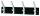 Unilux Wandgarderobe CYPRES schwarz-alugrau, 4 dreifach Kleiderhaken, Befestigungsmaterial inklusive, H 15 x L 45 x B 9 cm