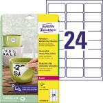 Avery Zweckform L4773REV-20 Wetterfeste Etiketten (A4, 480 Stück, ablösbar, 33,9 x 63,5 mm) 20 Blatt weiß