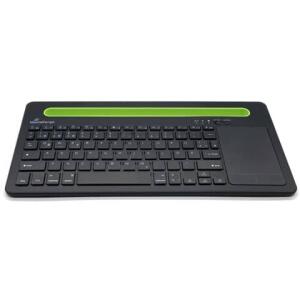 MEDIARANGE Funk-Tastatur - schwarz/grün, integrierte Halterung