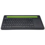 MEDIARANGE Funk-Tastatur - schwarz/grün, integrierte...