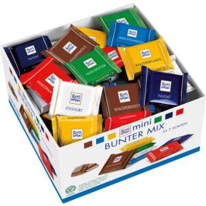 RITTER SPORT Schokolade Mini - ca. 84 Einzelportionen à 16,67 g sortiert